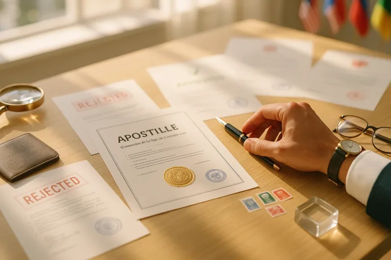 rejected document due to apostille mistake