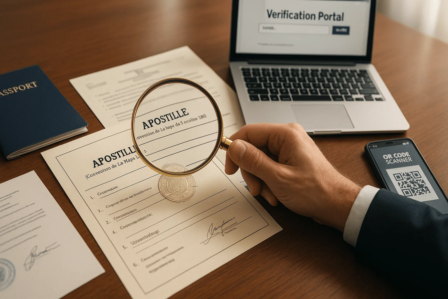 apostille certificate on document for verification purposes
