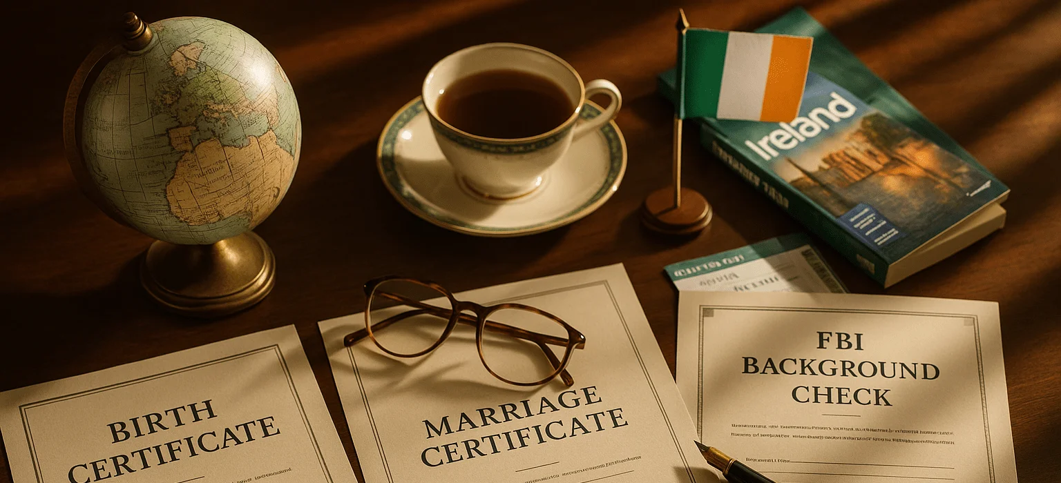 documents prepared for overseas use in Ireland by EZ Apostille