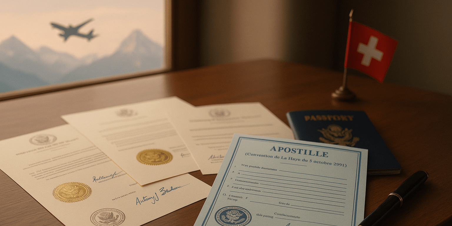 Apostille Documents for Use in Switzerland
