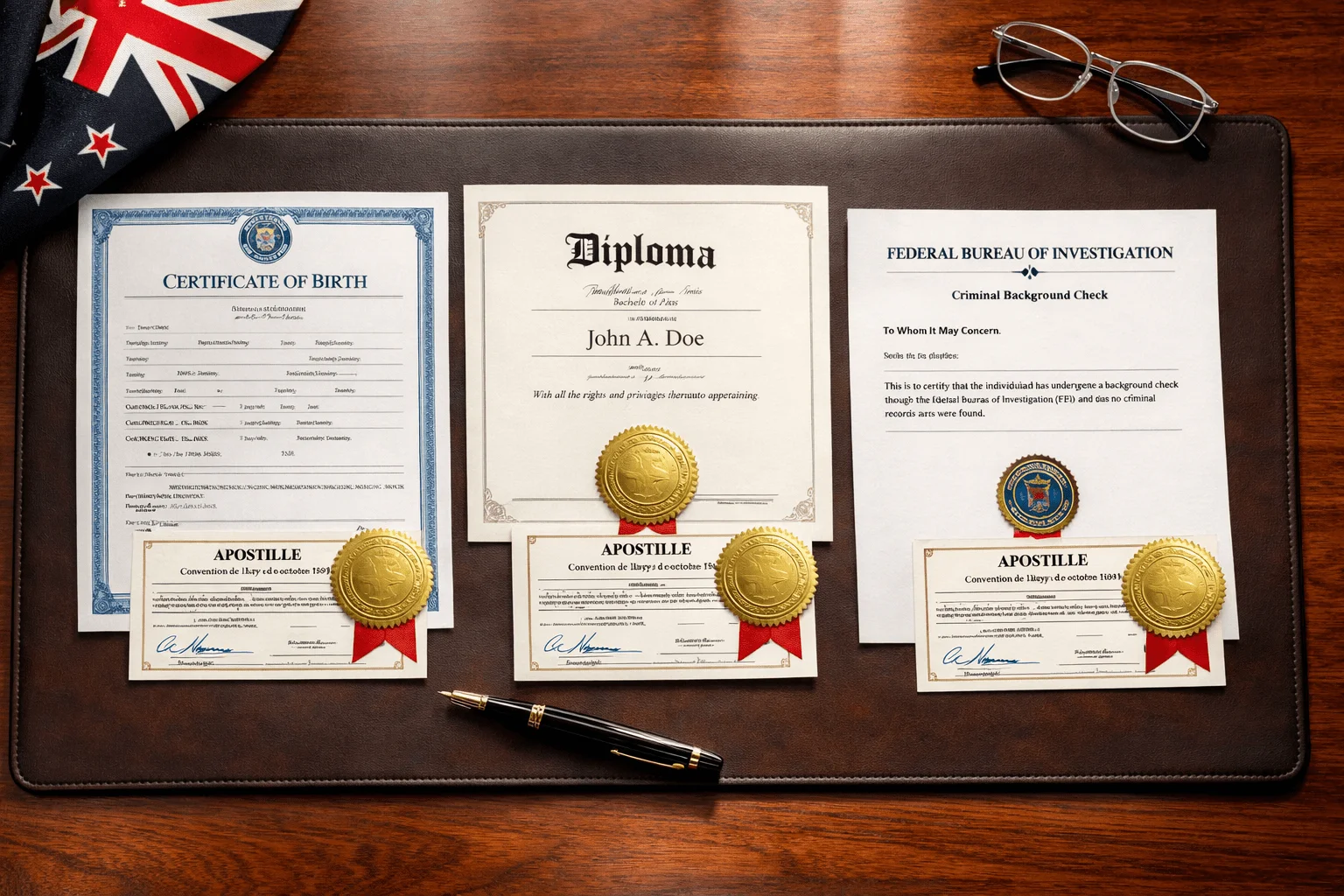 US documents apostilled for New Zealand by EZ Apostille