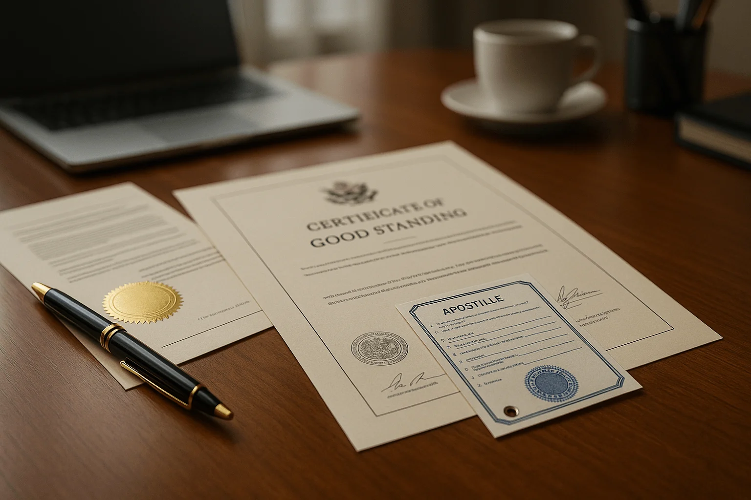 ompany good standing certificate with apostille seal by EZ Apostille
