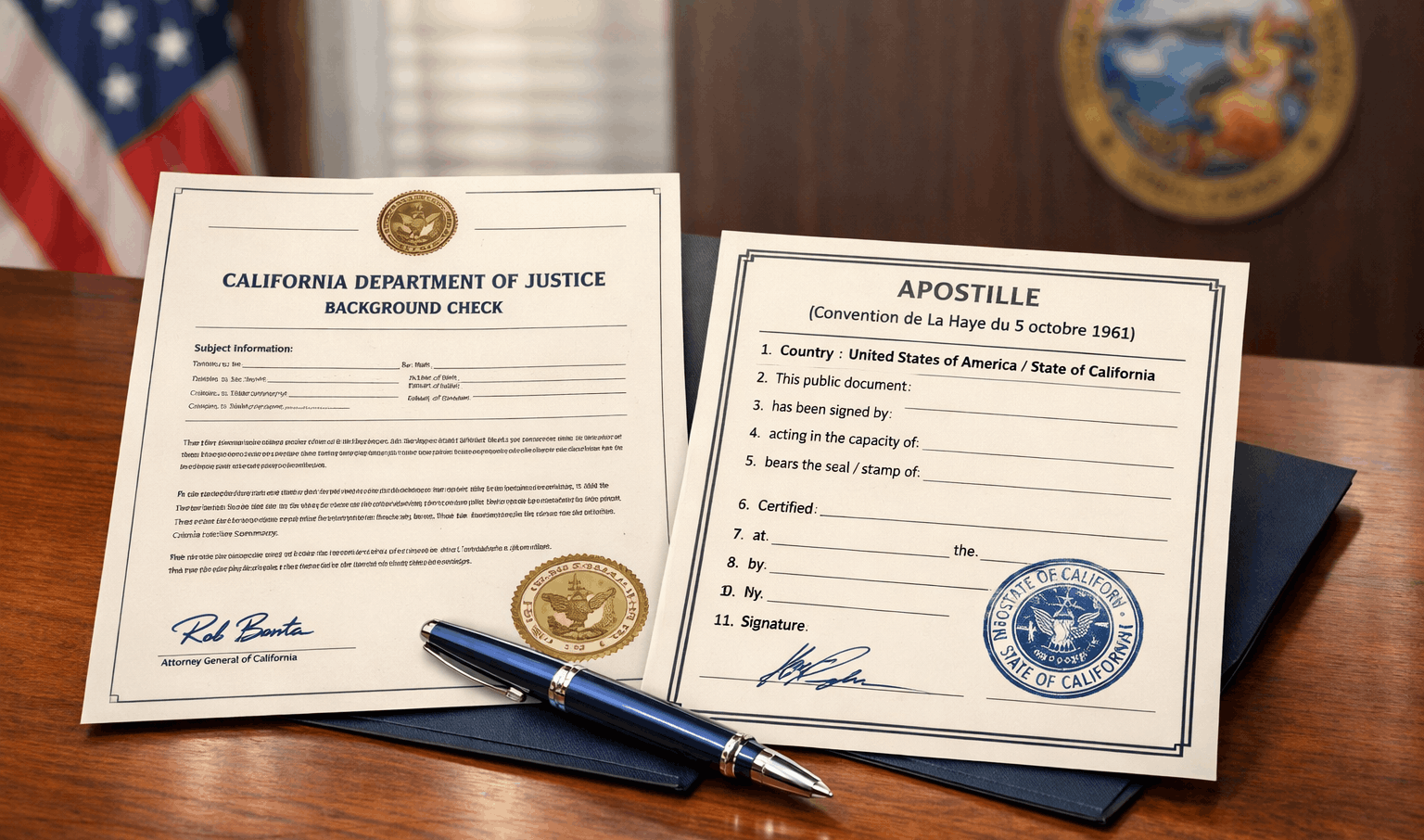 California Background Check Apostille