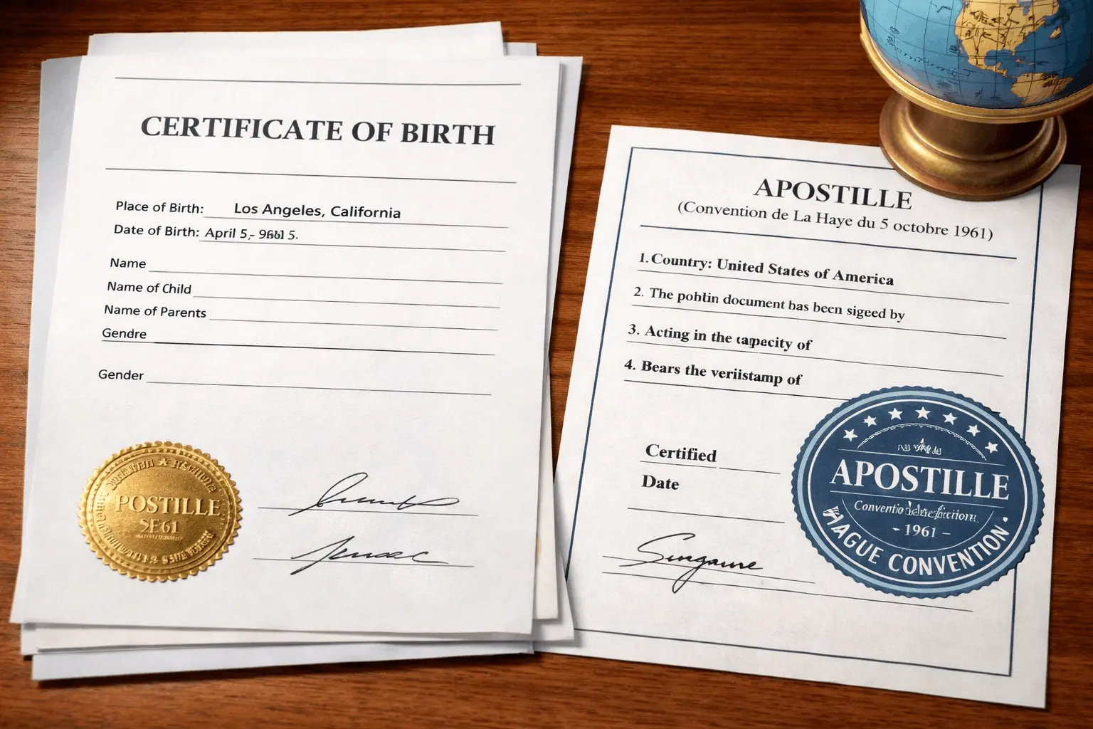 official birth certificate apostilled in california by EZ Apostille