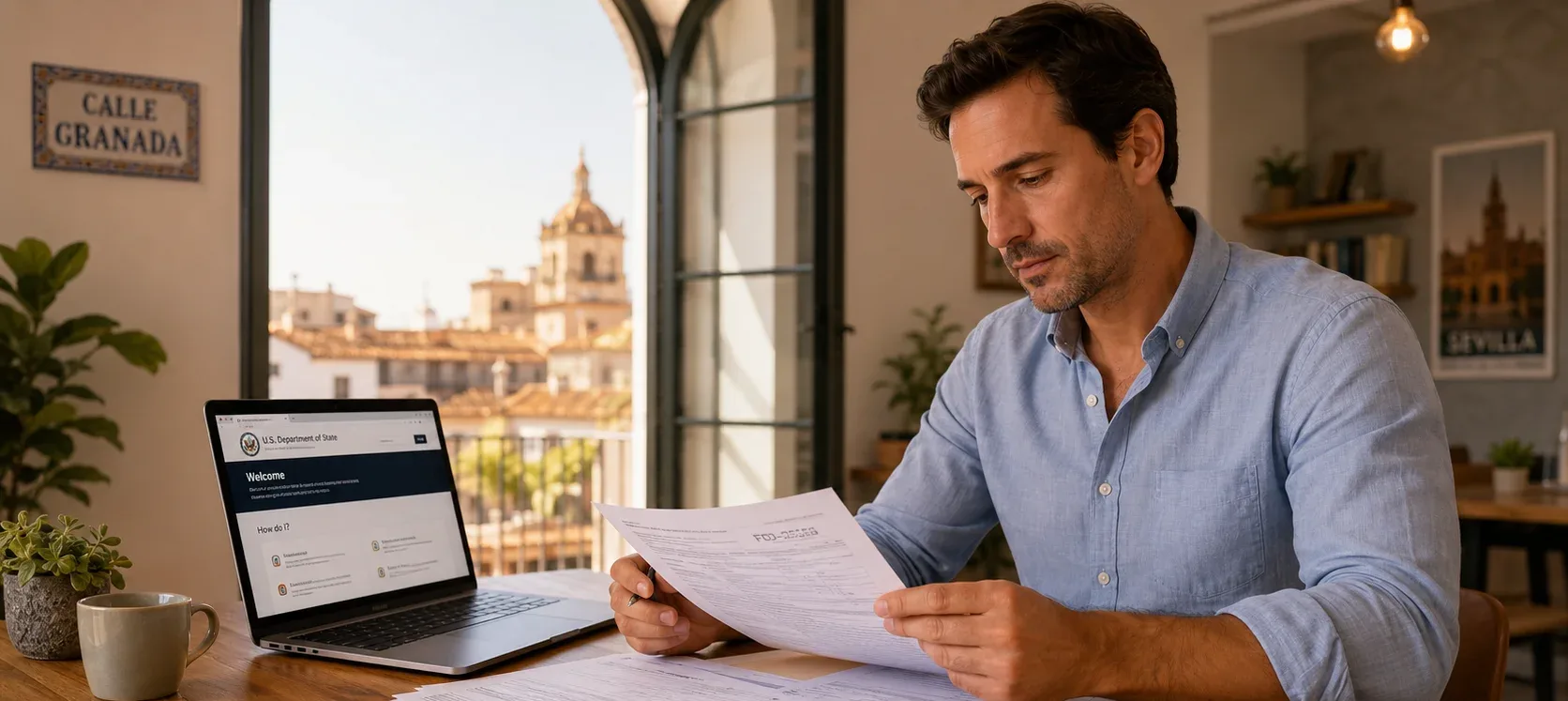 FBI background check documents for use in Spain.